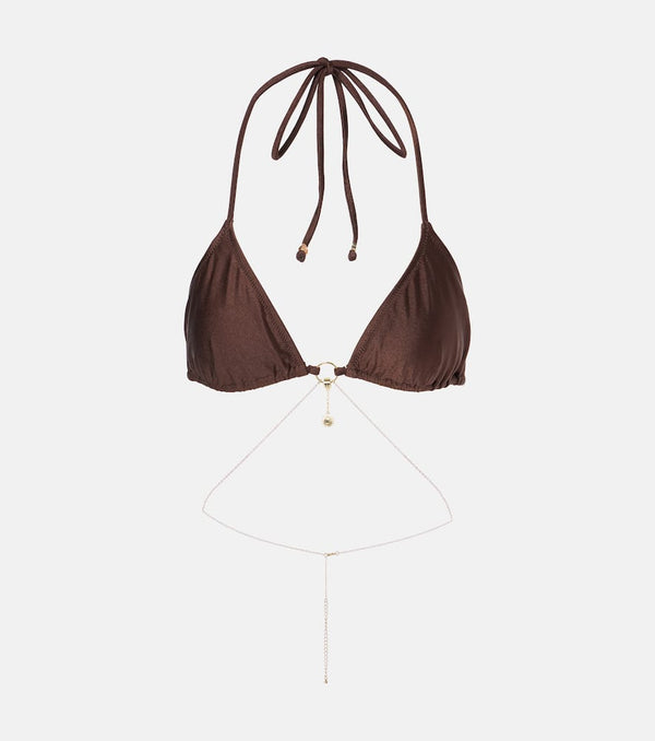 Bananhot Chain-detail triangle bikini top