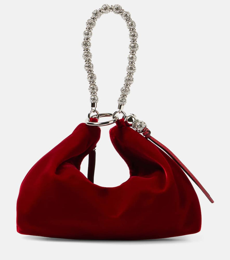 Jimmy Choo Callie velvet shoulder bag