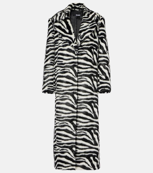 Rotate Zebra-print faux fur coat