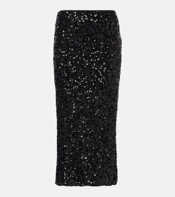 Rotate Sequined midi skirt