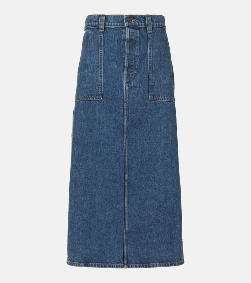 Khaite Genevieve denim maxi skirt