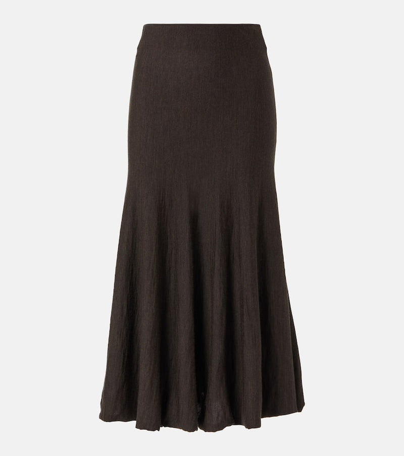 Khaite Mayu wool midi skirt