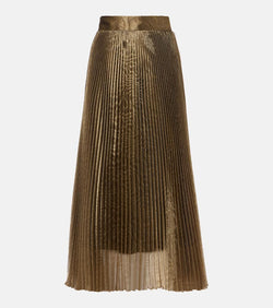 Dolce & Gabbana Jacquard plissé midi skirt