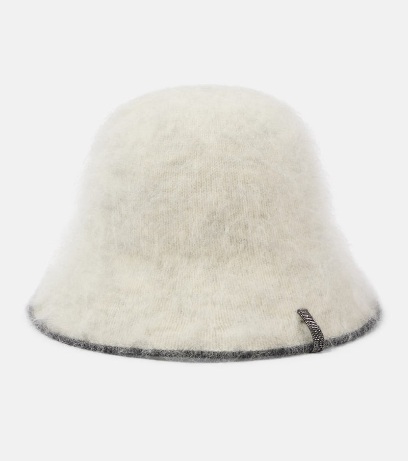 Brunello Cucinelli Knitted mohair-blend cloche hat