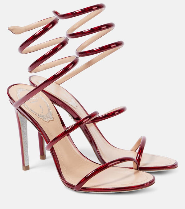 Rene Caovilla Cleo 105 mirrored leather sandals