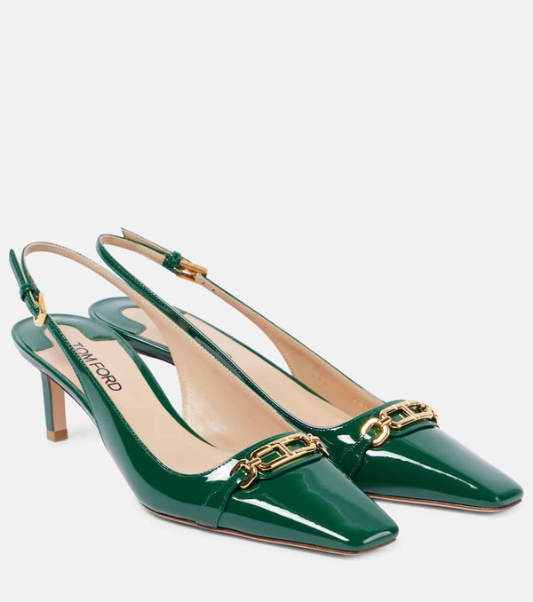 Tom Ford Whitney 55 patent leather slingback pumps