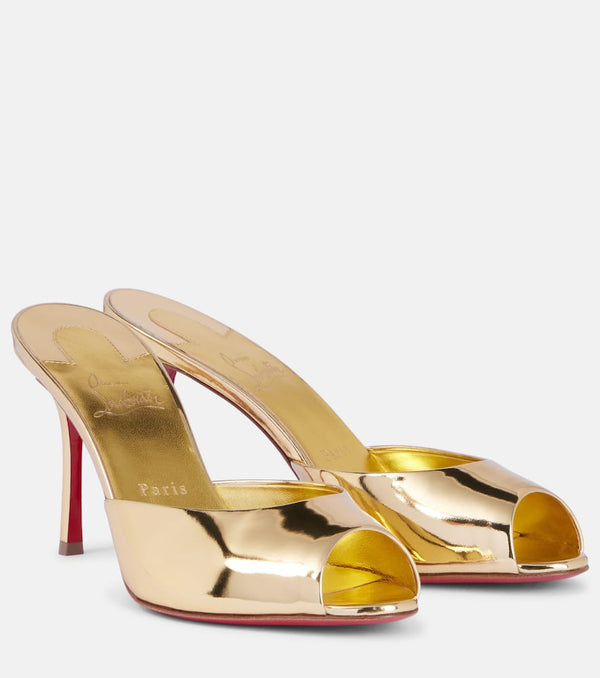 Christian Louboutin Me Dolly mirrored leather mules