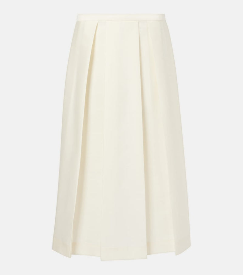 Toteme Twinflower wool and silk midi skirt