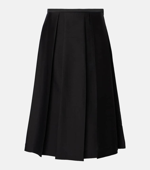 Toteme Pleated wool and silk midi skirt