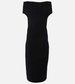 Toteme Knitted off-shoulder midi dress