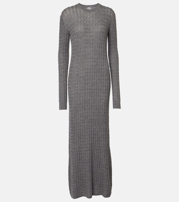 Toteme Cable-knit wool sweater dress