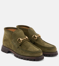 Gucci Horsebit suede ankle boots