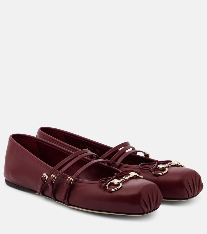 Gucci Horsebit leather ballet flats