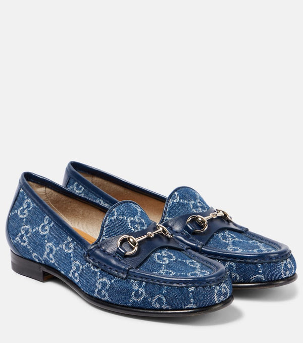 Gucci Horsebit 1953 GG denim loafers