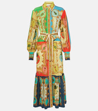 Alemais Monte printed linen shirt dress