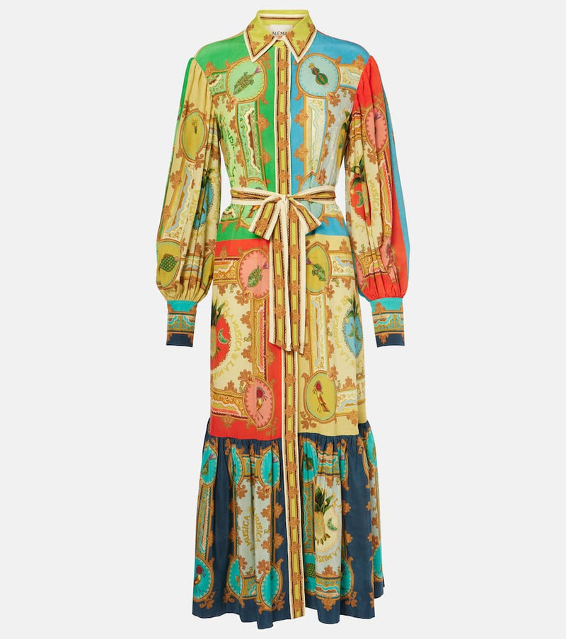 Alemais Monte printed linen shirt dress