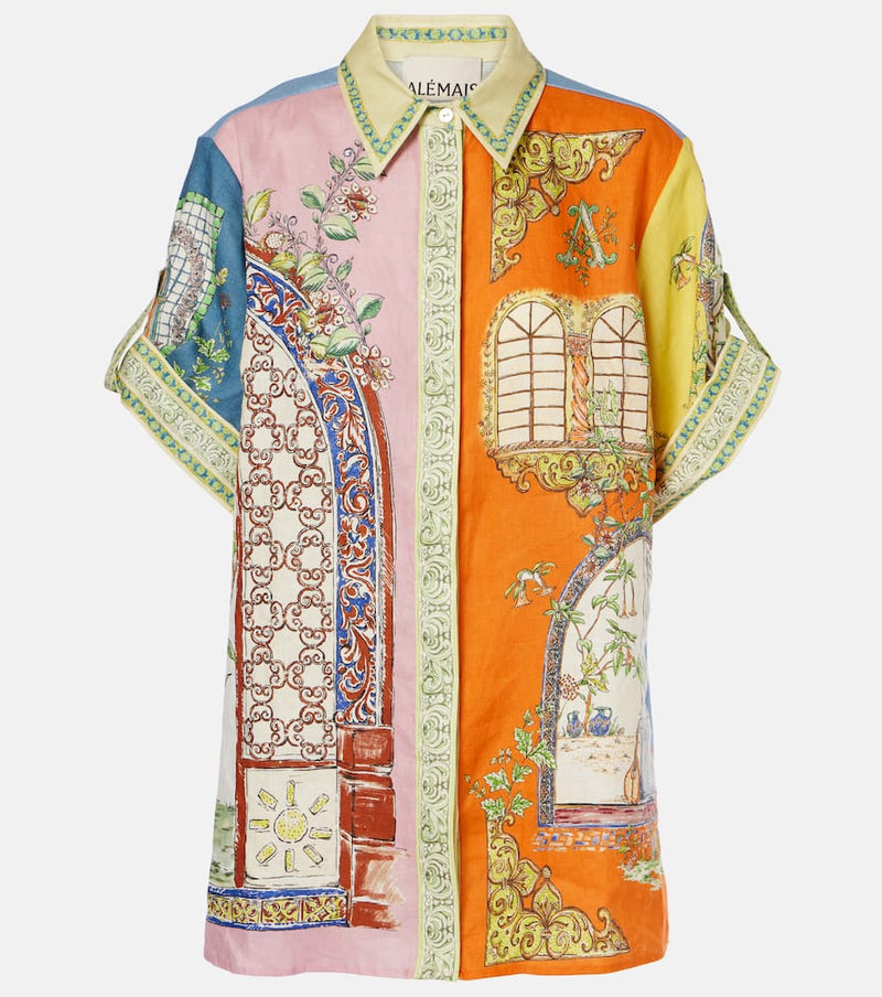 Alemais Monte printed linen shirt