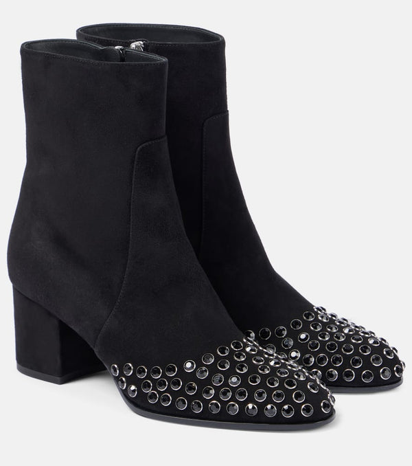 Alaïa Embellished suede ankle boots