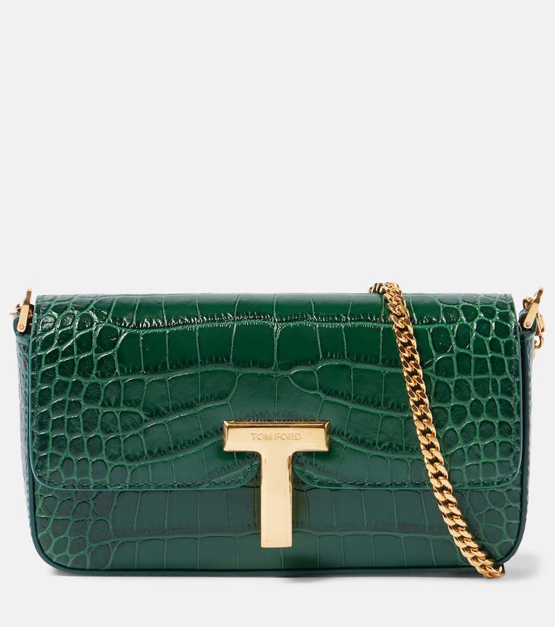 Tom Ford Wallis Mini croc-effect leather shoulder bag