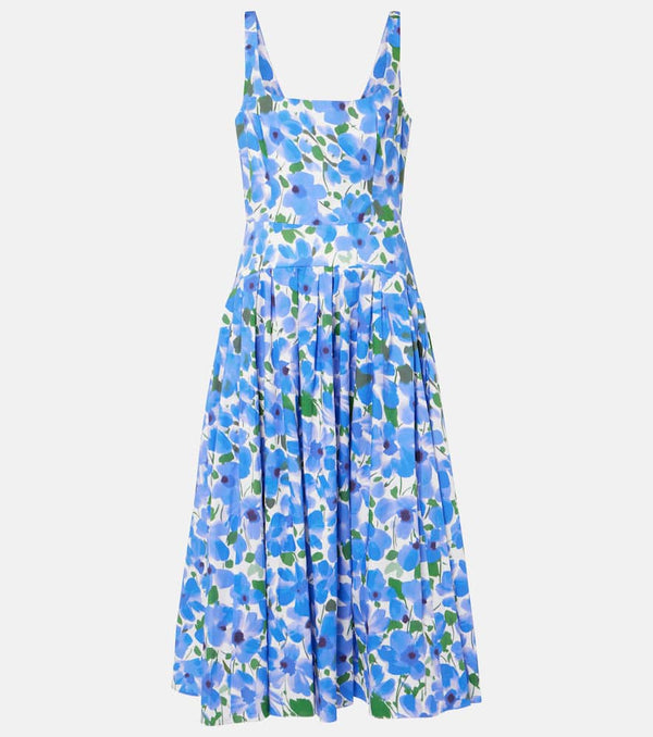 Carolina Herrera Floral cotton-blend midi dress