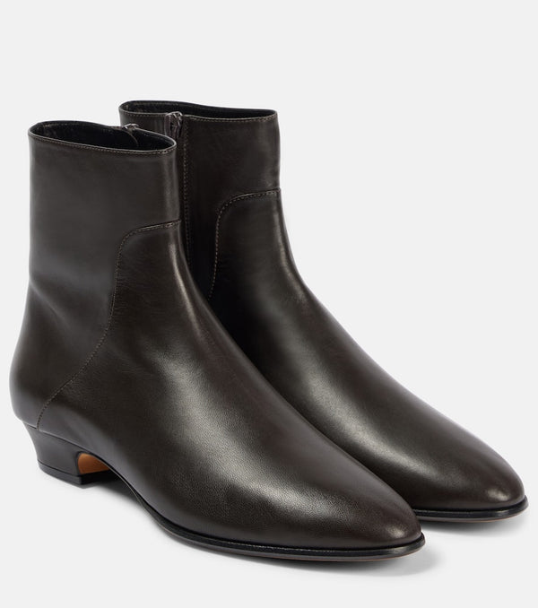 The Row Awar 25 leather ankle boots