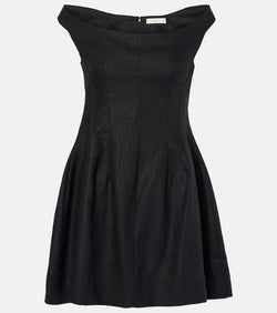 Faithfull Olmeto off-shoulder linen minidress