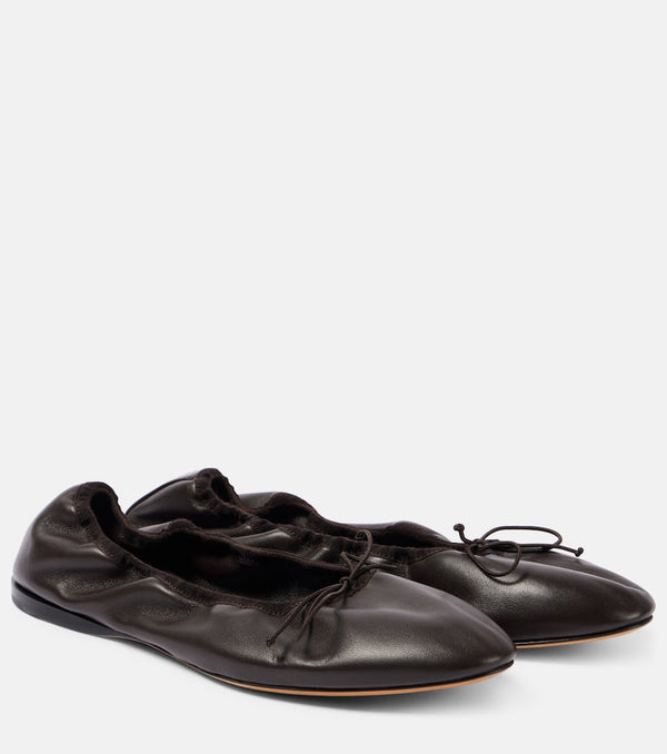 The Row Awar leather ballet flats