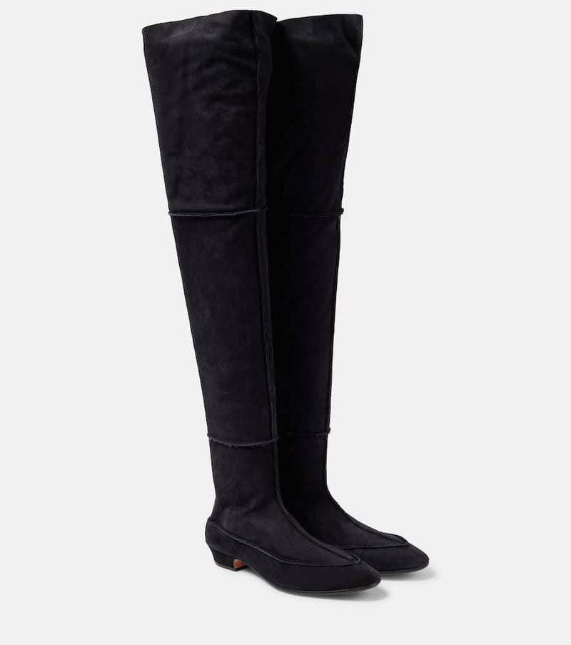 The Row Awar Cuissarde 25 suede over-the-knee boots