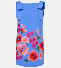 Carolina Herrera Floral embroidered crêpe minidress