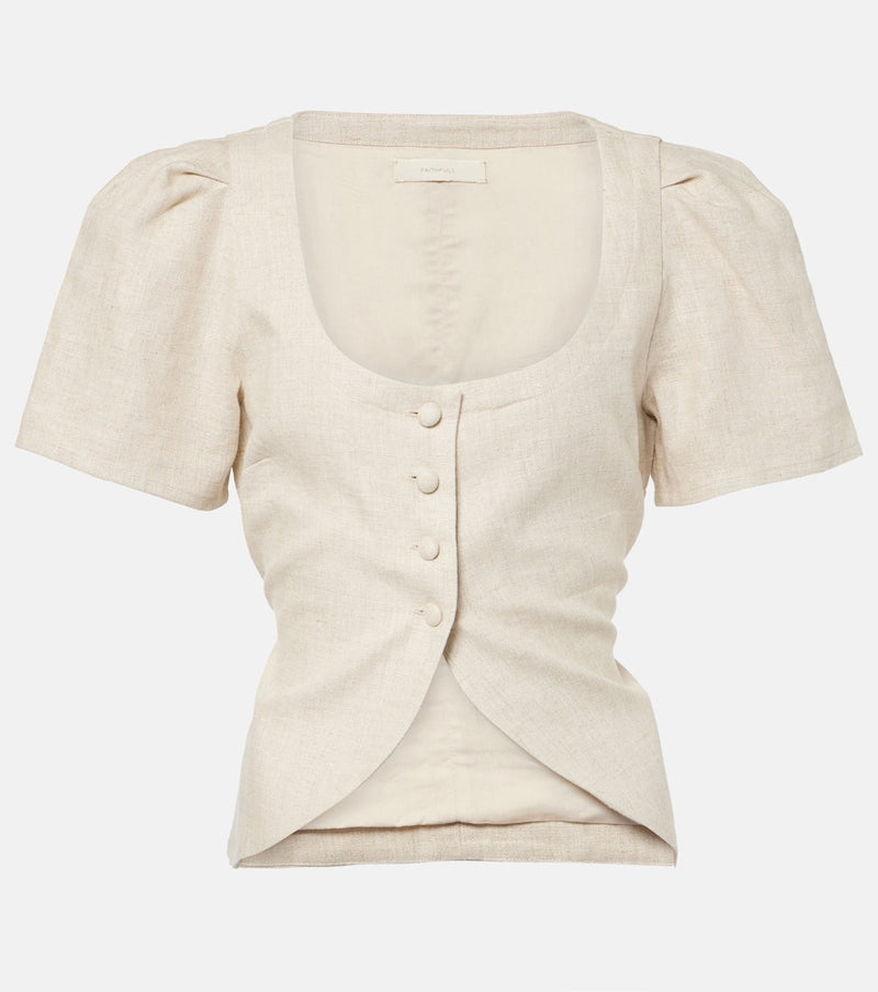 Faithfull Emma linen top