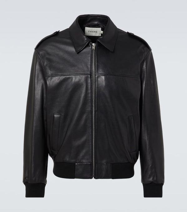 Frame Leather bomber jacket