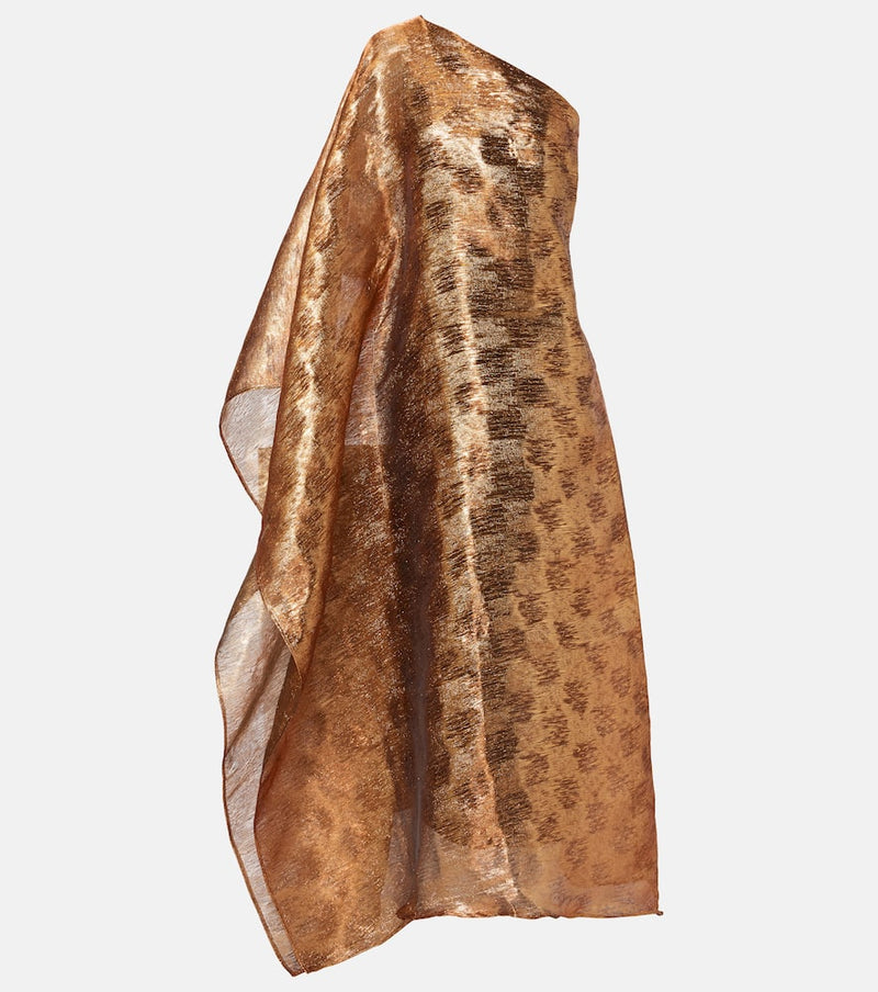 Taller Marmo Betsy one-shoulder fil coupe gown