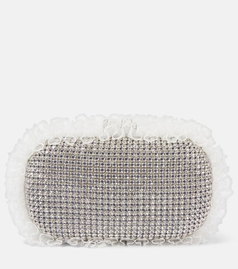 Self-Portrait x Christopher Kane crystal-embellished clutch