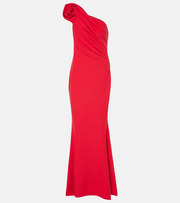 Safiyaa Tanna one-shoulder crêpe gown