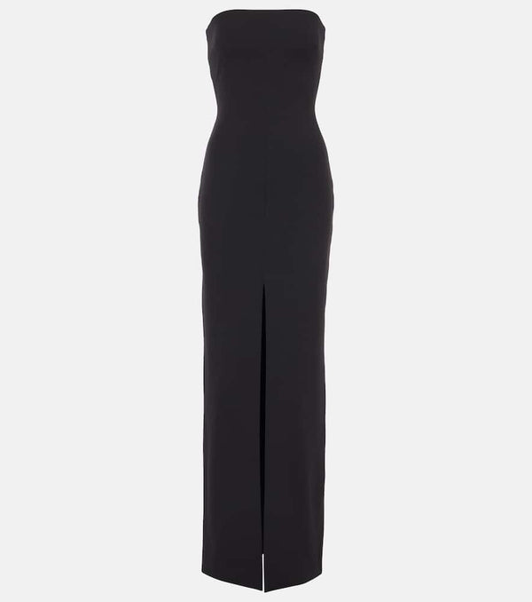 Solace London Bysha strapless crêpe maxi dress