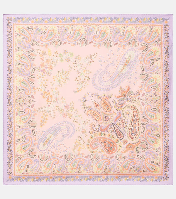 Etro Printed silk twill scarf