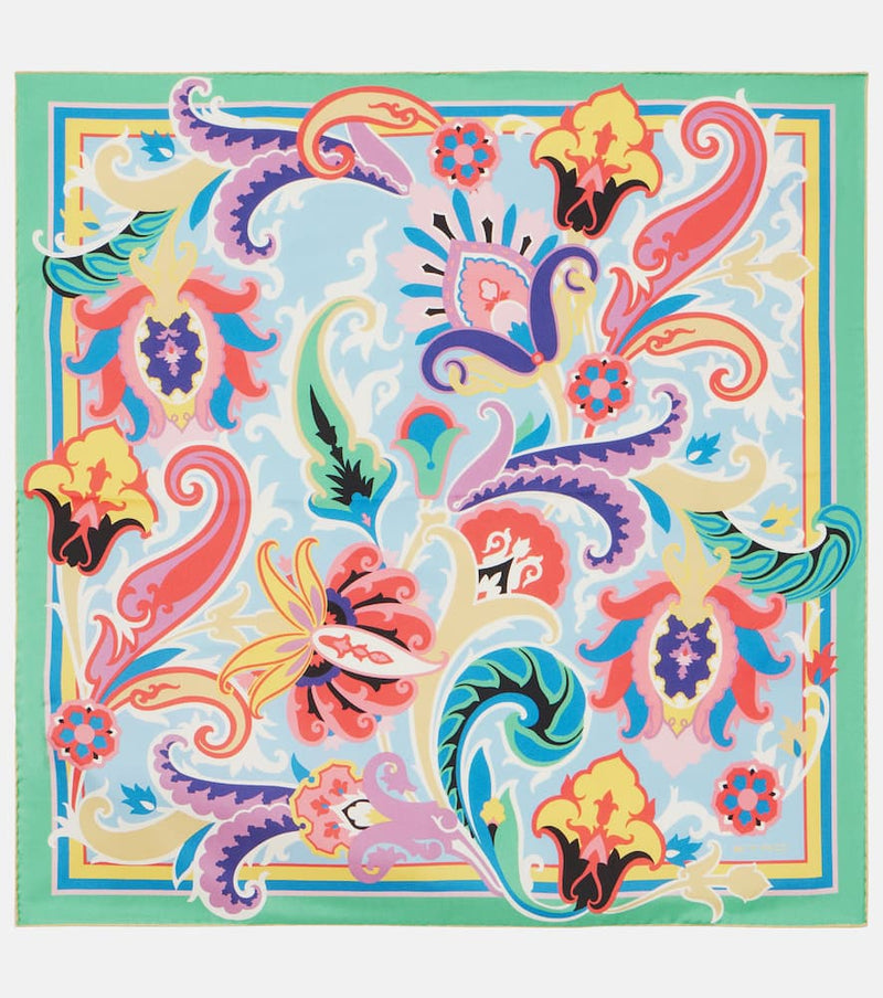 Etro Norma floral silk scarf