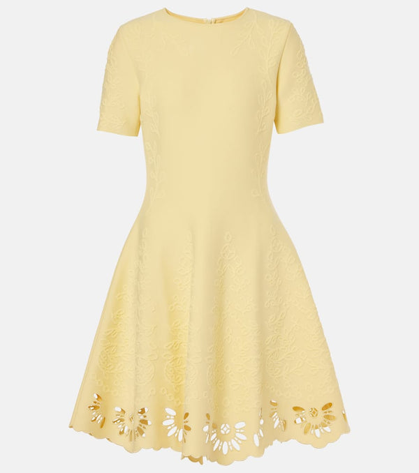 Oscar de la Renta Eyelet jacquard minidress