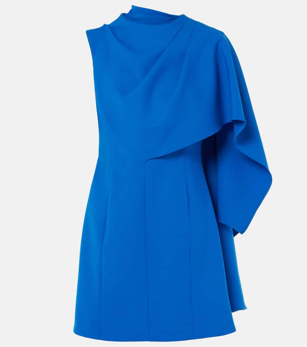 Oscar de la Renta Caped wool-blend minidress