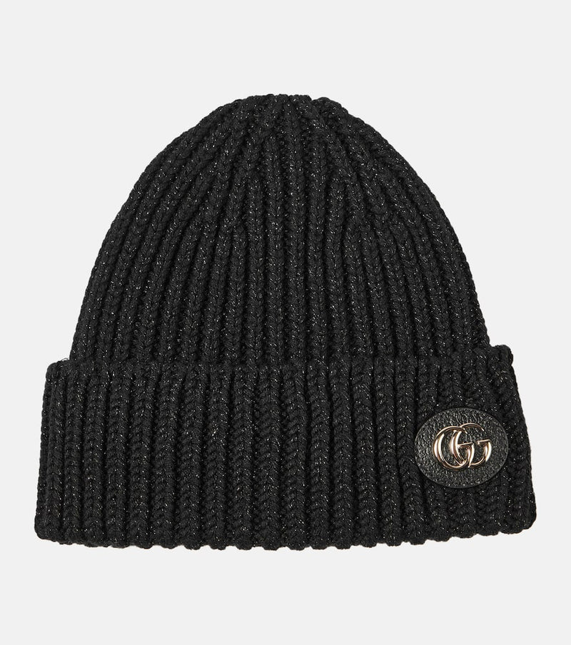 Gucci Double G wool-blend lamé beanie