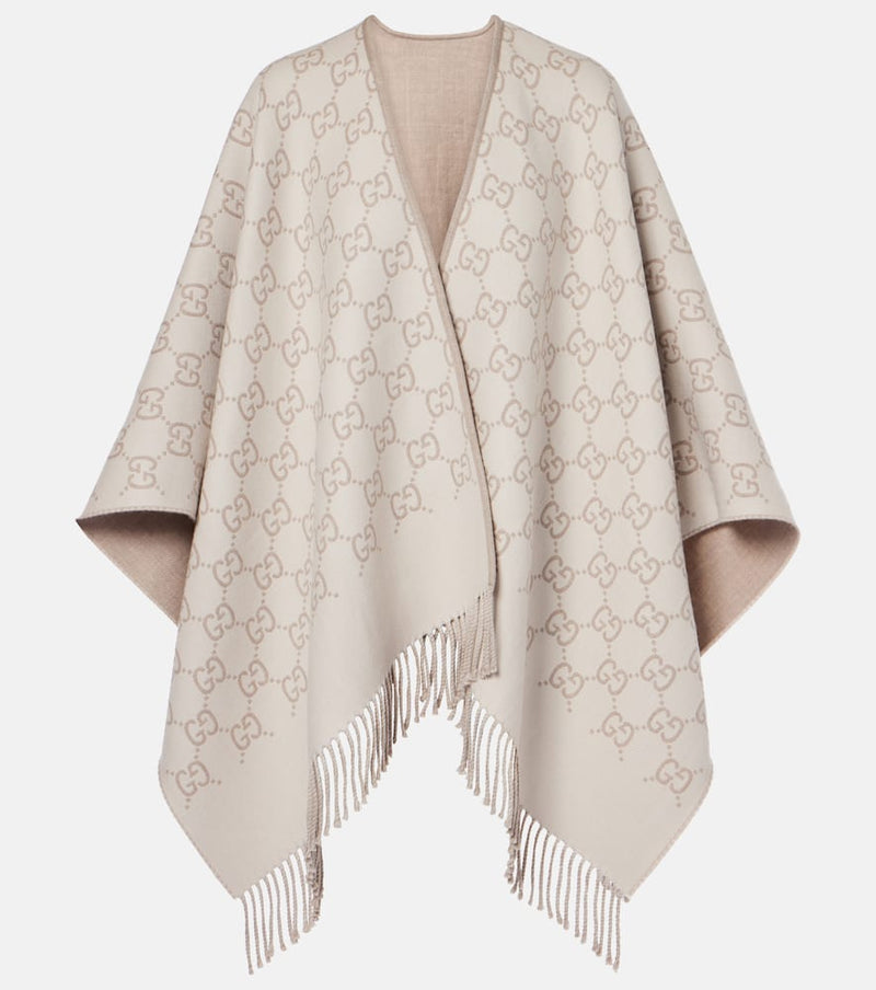 Gucci GG wool jacquard shawl