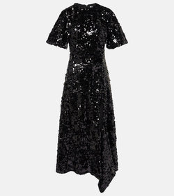 Ganni Sequined velvet maxi dress