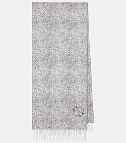 Loewe Anagram wool and cashmere scarf