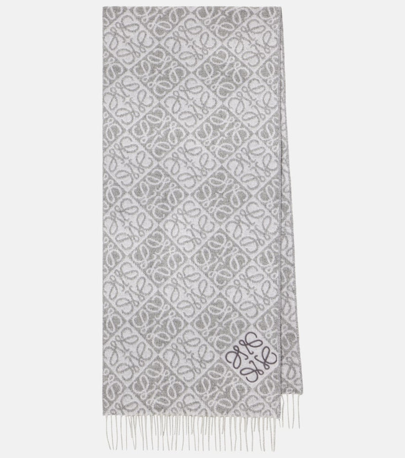 Loewe Anagram wool and cashmere scarf