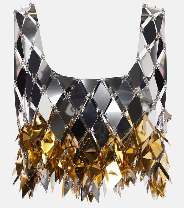 Rabanne Metallic crop top