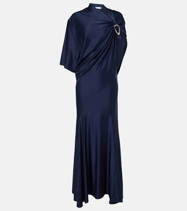 Rabanne Asymmetrical draped jersey maxi dress