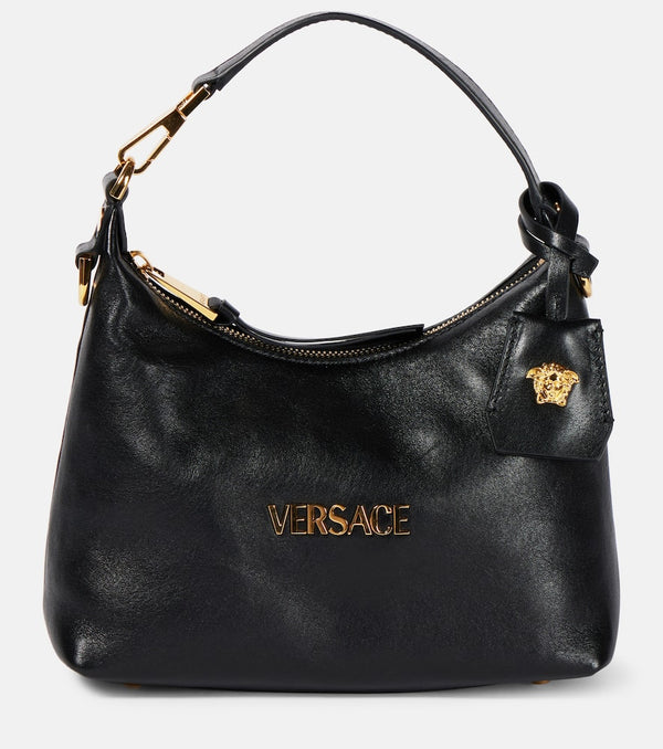 Versace Tag Small leather tote bag