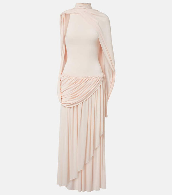 Alaïa Draped jersey midi dress