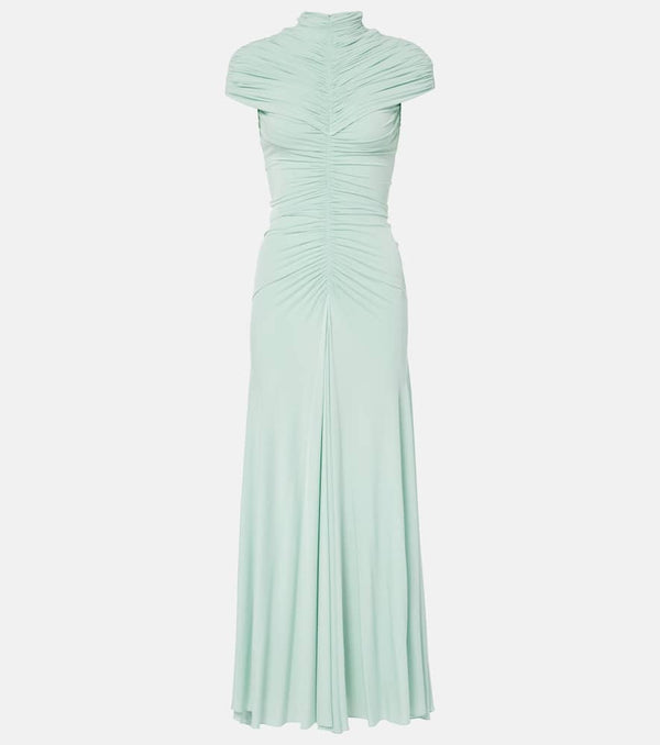 Alaïa Ruched jersey maxi dress