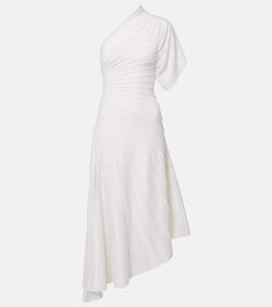 Alaïa Asym Ray virgin wool midi dress